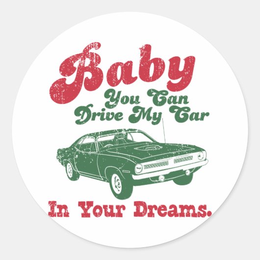 1970 Plymouth Hemi Cuda Ronde Sticker (Voorkant)