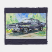 1970 Plymouth Hemi Roadrunner Throw Fleece Deken (Voorkant (Horizontaal))