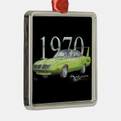 1970 Plymouth Superbird Kerstannament Metalen Ornament (Rechts)