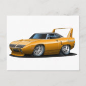 1970 Plymouth Superbird Oranje Car Briefkaart (Voorkant)