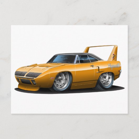 1970 Plymouth Superbird Oranje Car Briefkaart (Voorkant)
