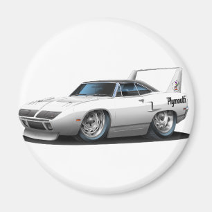 1970 Plymouth Superbird White Car Magneet