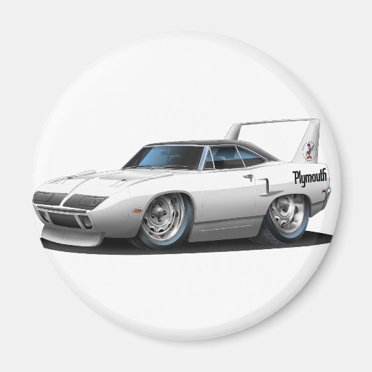 1970 Plymouth Superbird Witte Auto Magneet (Voorkant)