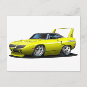 1970 Plymouth Superbird Yellow Car Briefkaart