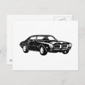 1970 Pontiac Firebird 400 Ram Air Briefkaart (Voorkant / Achterkant)