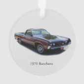 1970 Ranchero-acrylsierplant Ornament (achterkant)