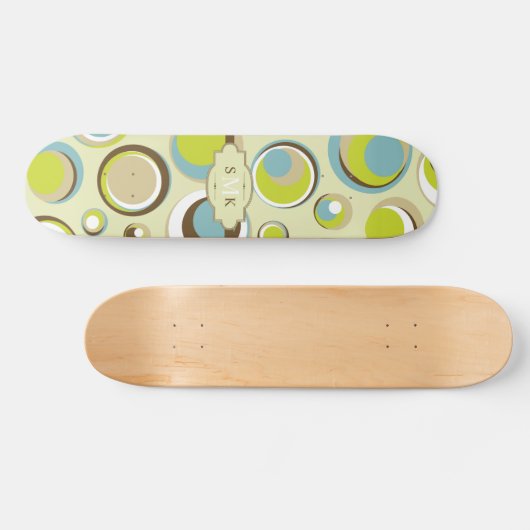 1970 Retro Circle Patroon Mini Skateboard (Horizontaal)