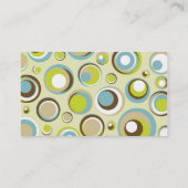1970 Retro Circle Pattern Print Visitekaartje (Achterkant)