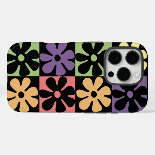 1970 Retro Daisies Case-Mate iPhone Case (Achterkant (horizontaal))