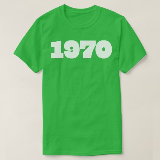 1970 Retro Jaar Typografie T-shirt (Design voorkant)