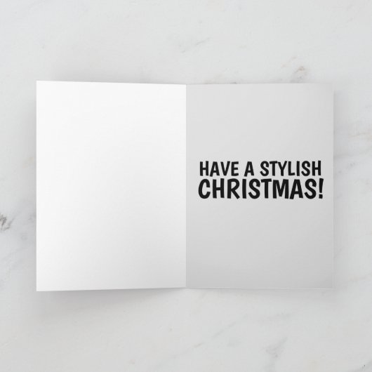 1970 RETRO RED GINGER CAT FUNNY CHRISTMAS KAARTEN (Binnen)