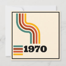 1970 Retro Vintage Poster Verjaardag of reünie