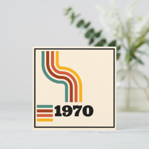 1970 Retro Vintage Poster Verjaardag of reünie Kaart