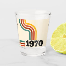 1970 Retro Vintage Poster Verjaardag of reünie Shot Glas