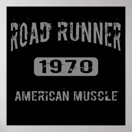 1970 Road Runner American Muscle Poster (Voorkant)
