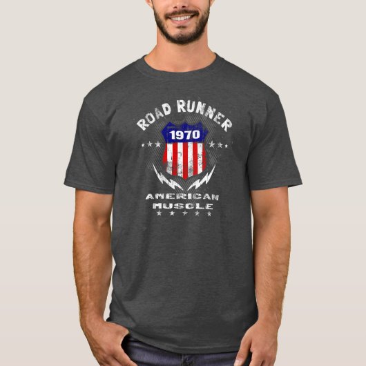 1970 Road Runner American Muscle v3 T-shirt (Voorkant)