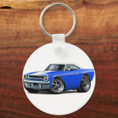 1970 Roadrunner Blue-White Top Sleutelhanger (Voorkant)