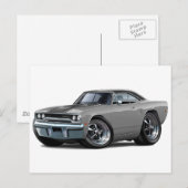 1970 Roadrunner Grey-Black Top Briefkaart (Voorkant / Achterkant)