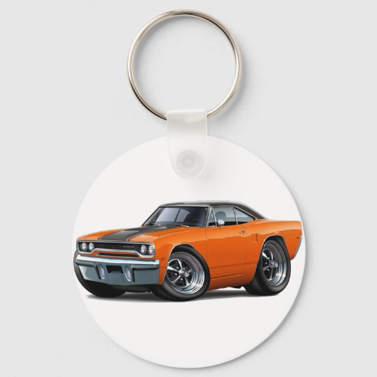 1970 Roadrunner Oranje-Black Top Sleutelhanger (Voorkant)