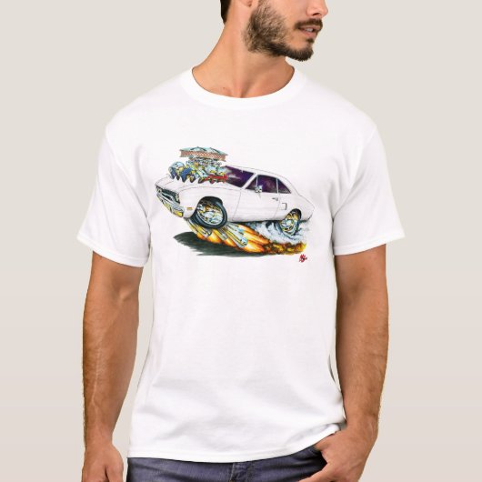 1970 Roadrunner White Car T-shirt (Voorkant)