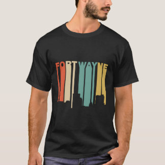 1970 stijl Fort Wayne Indiana Skyline T-shirt