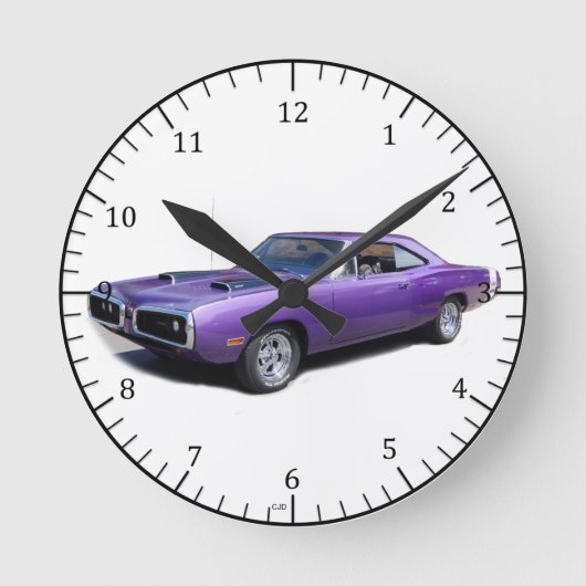 1970 Super Bee-klok Ronde Klok (Voorkant)