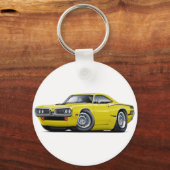 1970 Super Bee Yellow-Black C-Stripe Sleutelhanger (Voorkant)