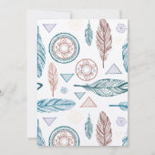 1970 thema huwelijksuitnodiging kaart (Achterkant)