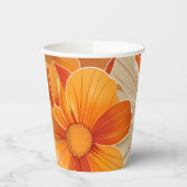 1970er Retro Gartenparty Papieren Bekers (Links)