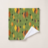 1970s Atomic Diamonds Bad Handdoek (Wasdoekje)