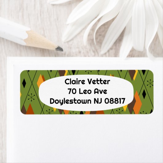 1970s Atomic Diamonds Etiket (Insitu)