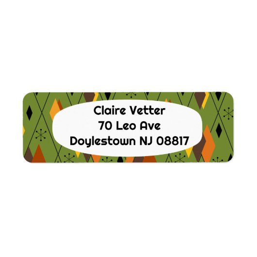 1970s Atomic Diamonds Etiket (Voorkant)