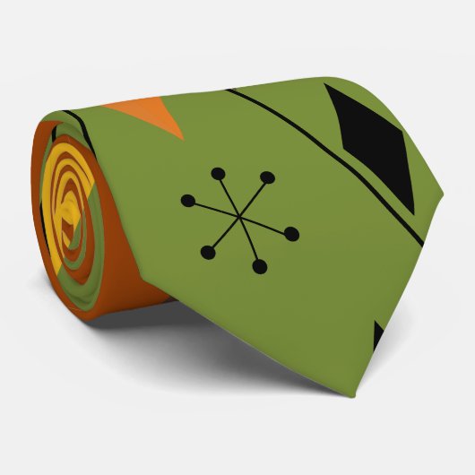 1970s Atomic Diamonds Stropdas (Opgerold)