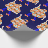 1970s Disco Halloween Bloemenspook Cadeaupapier (Hoek)