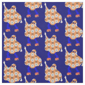 1970s Disco Halloween Bloemenspook Stof (Swatch)