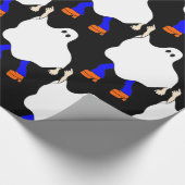 1970s Disco Halloween Ghost Groovy Cadeaupapier (Hoek)