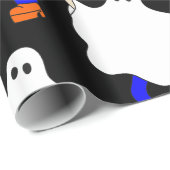 1970s Disco Halloween Ghost Groovy Cadeaupapier (Rol Hoek)