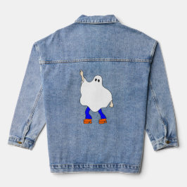 1970s Disco Halloween Ghost Groovy Denim Jacket