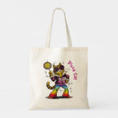 1970's Disco kat, jaren zeventig stijl discotech Tote Bag (Achterkant)