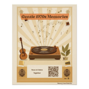 1970s Geheugen Zorg Muziek Poster Dementie Alzheim