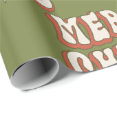 1970s Groovy Merry Christmas Funky Cadeaupapier (Rol Hoek)