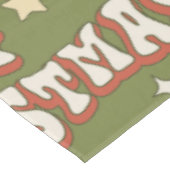 1970s Groovy Merry Christmas Funky Tafelkleed (Gekanteld)