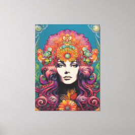 1970's Lady Canvas Afdruk