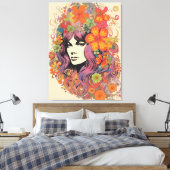  1970's Lady Canvas Print (Insitu (Slaapkamer))
