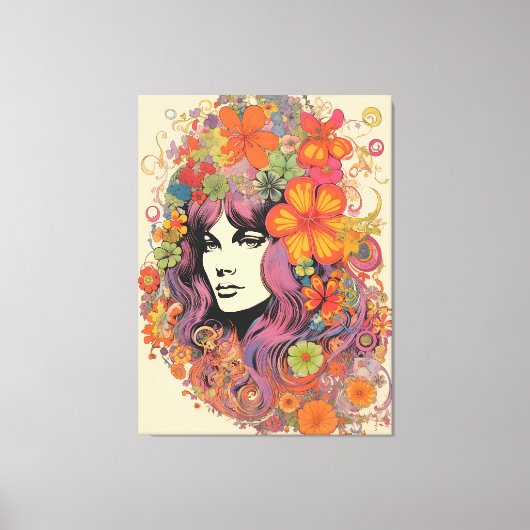  1970's Lady Canvas Print (Voorkant)