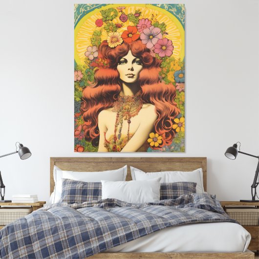 1970's Lady Canvas Print (Insitu (Slaapkamer))