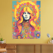 1970's Lady Canvas Print (Insitu (Woonkamer))