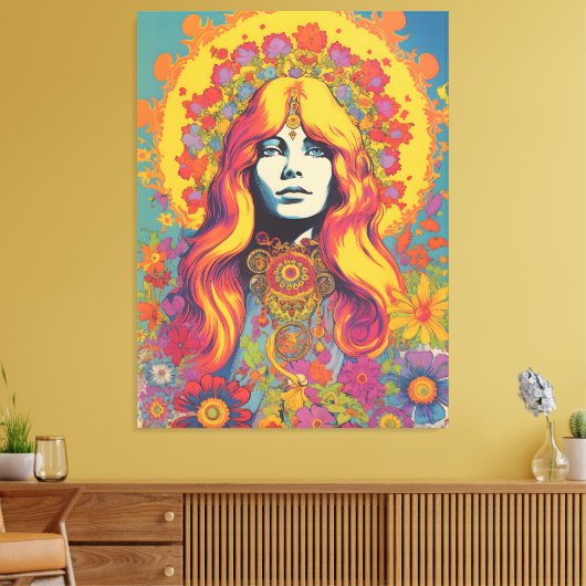  1970's Lady Canvas Print (Insitu (Woonkamer))