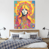 1970's Lady Canvas Print (Insitu (Slaapkamer))
