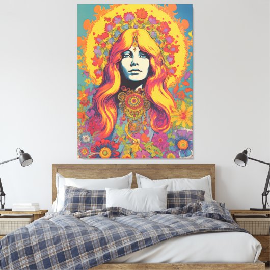  1970's Lady Canvas Print (Insitu (Slaapkamer))